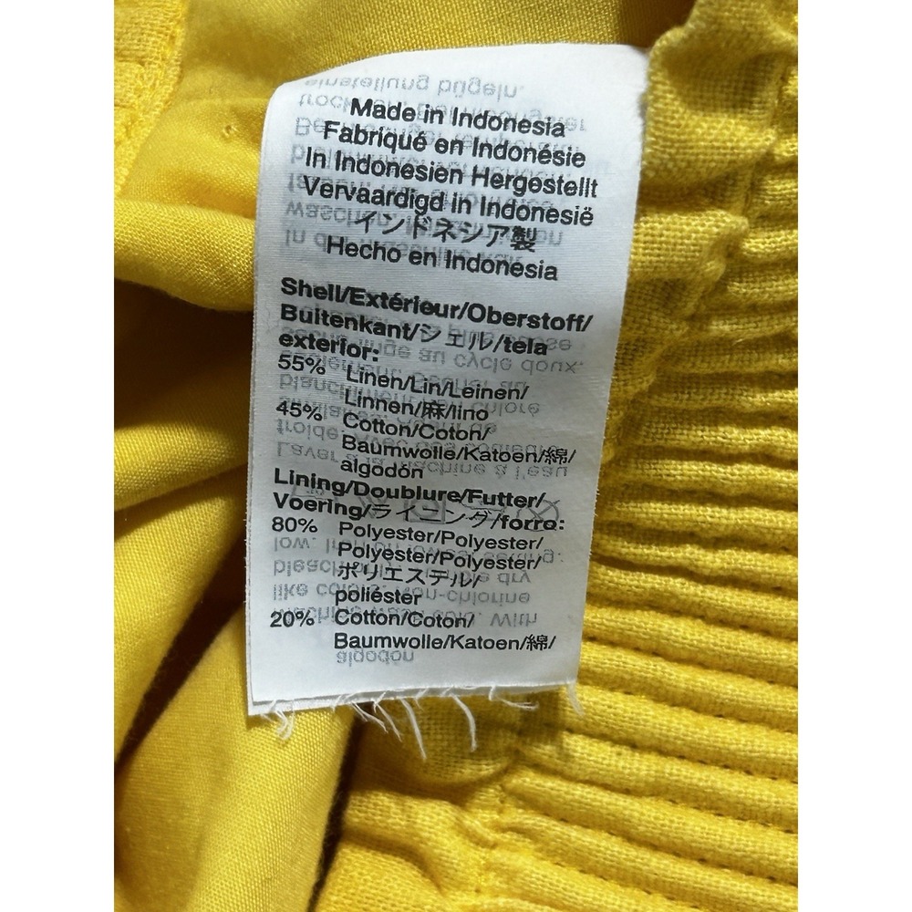 J.Crew Women's 12 Yellow Linen Cotton Blend Pull On Skirt - Picture 6 of 8